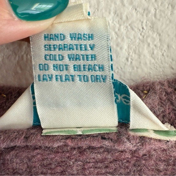 Sundance Purple Wool Blend Bell Sleeve Sweater Size Large Womens Boho Lagenlook - Picture 8 of 8